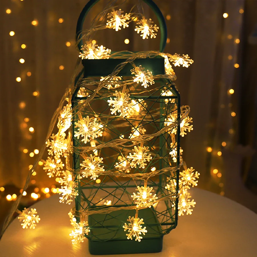 

СВЕТОДИОДНАЯ Гирлянда в виде снежинок, 1,5 м/6 м