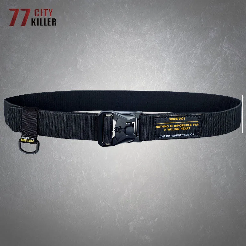 Tactical Belt Men Fashion Magnetic Buckle Elastic Function Belts Special Forces Quick Insertion Tooling Cargo Braided Waist Belt