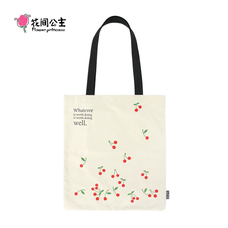 

Flower Princess Women's Bag 2022 Trend Fashion Canvas Summer Shoulder Tote Shopping Big Canvas Original Designer Bags for Women