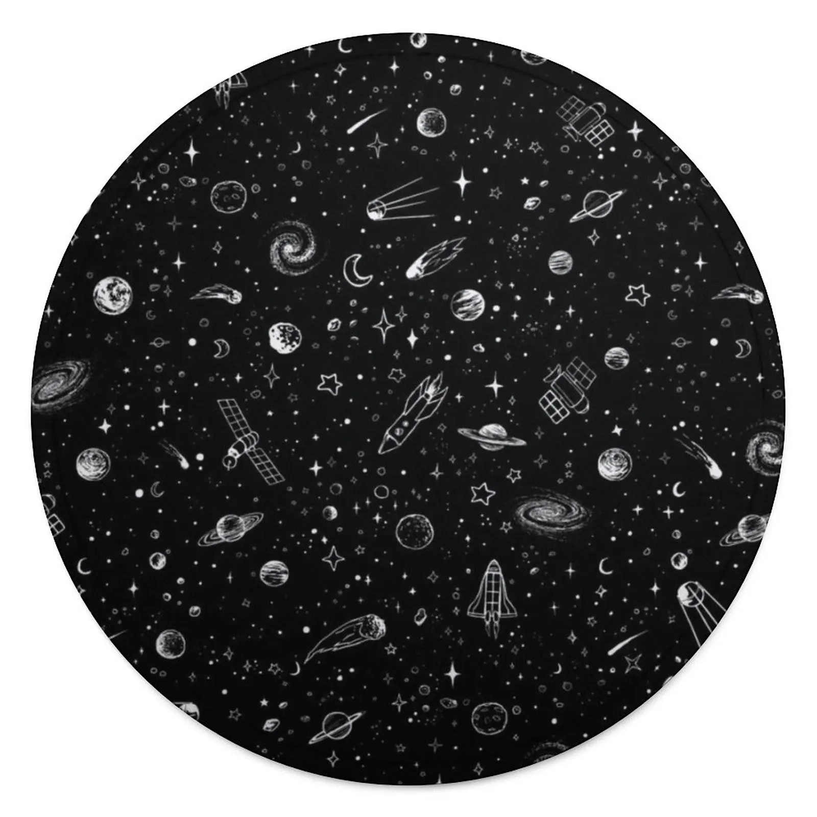

Space Fox Blanket Cozy Round Fleece Blanket Couch Super Soft Fashion Bedspread