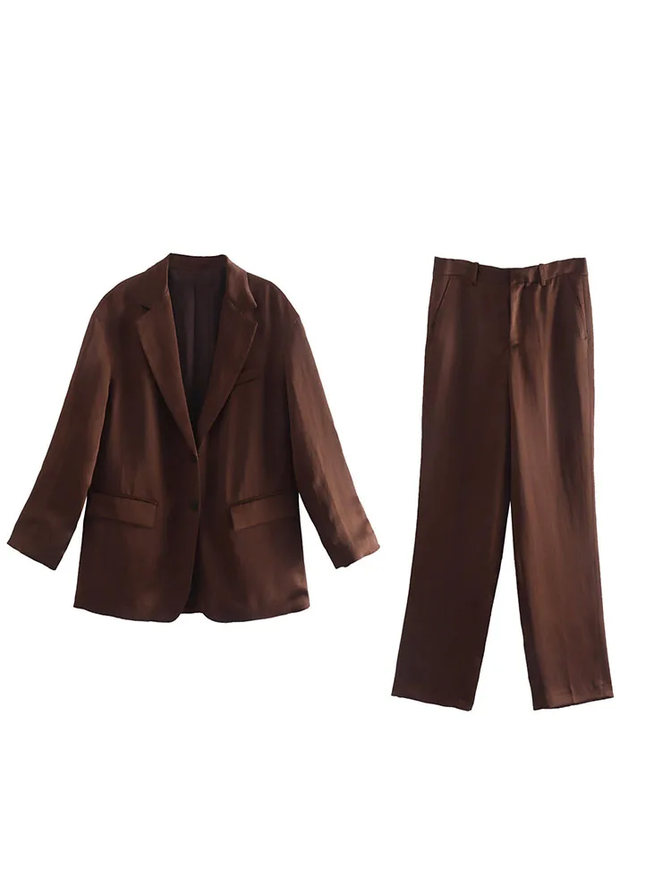 

BM&MD&ZA 2712419 Women's 2022 Fall New Fashion Pocket Drape Blazer Retro Long Sleeve Women's Chic Coat 2712419