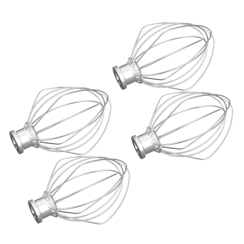 

HOT!4 Pack Stainless Steel Wire Whip Mixer Attachment For Kitchenaid K45WW Flour Cake Balloon Whisk Egg Cream Stirrer