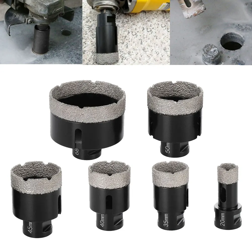 

1pc M14 Thread Drill Bits Dry Vacuum Brazed Diamond Drill Bit Core Bit 20 35 40 45 50 68mm Ceramic Tile Stone Hole Saw Drilling