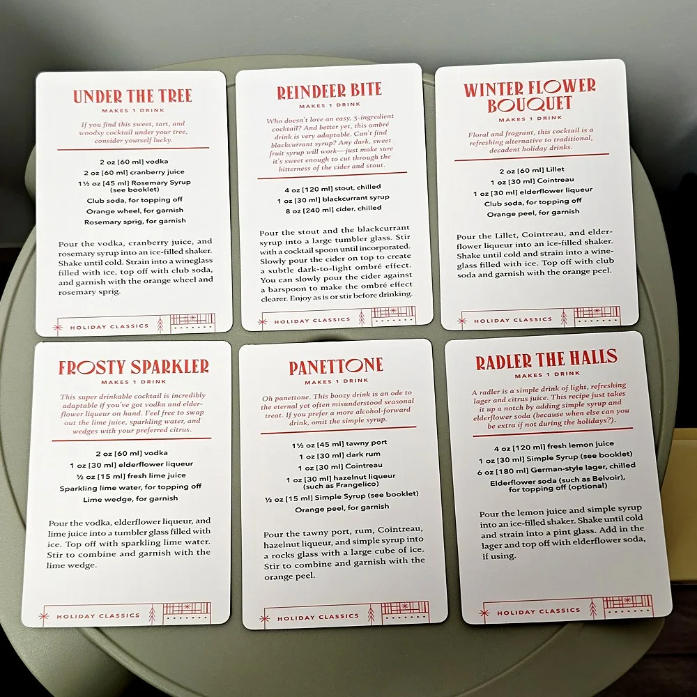 Колода очень веселых коктейлей 10 4*7 3 см: 50 открыток с рецептами праздничных