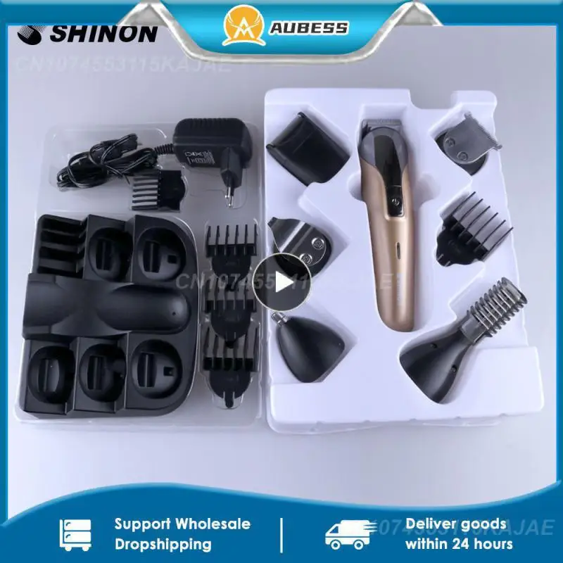 

1/2/3PCS Professional Razor 6in1 Usb Rechargeable Hair Trimmer Electric Hair Clipper Hair Cutter For Men Adults Kids