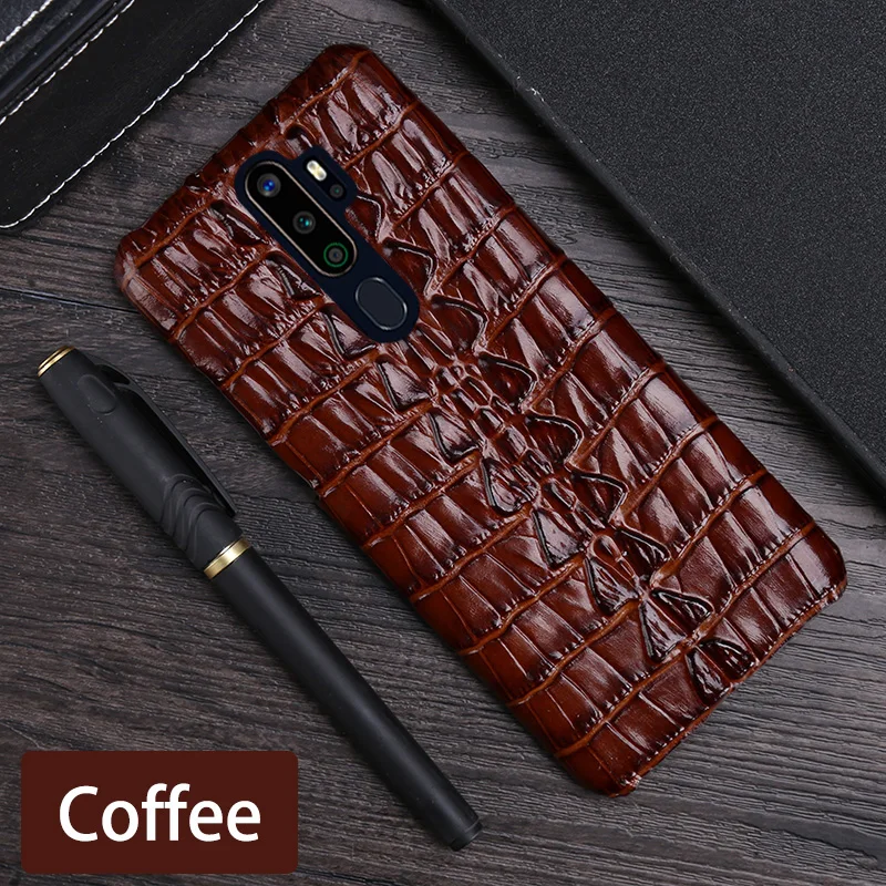 

Luxury Genuine Leather Case For OPPO Realme X50m X50 Pro Realme GT Explorer Master GT2 Pro Neo2 2T Crocodile Tail Back Cover