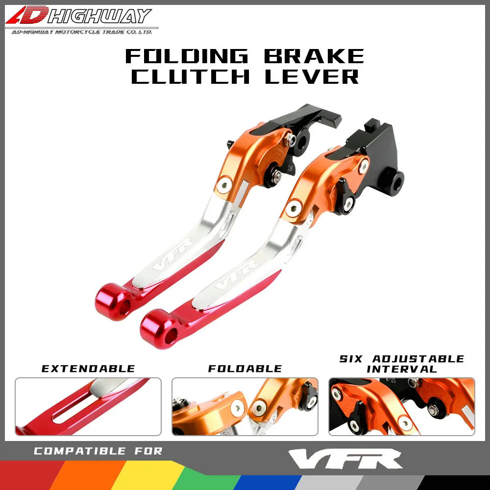 

20 цветов ЧПУ алюминиевые регулируемые выдвижные складные рычаги тормозной муфты для HONDA VFR750 1991-1997 VFR800 /F 2002-2019