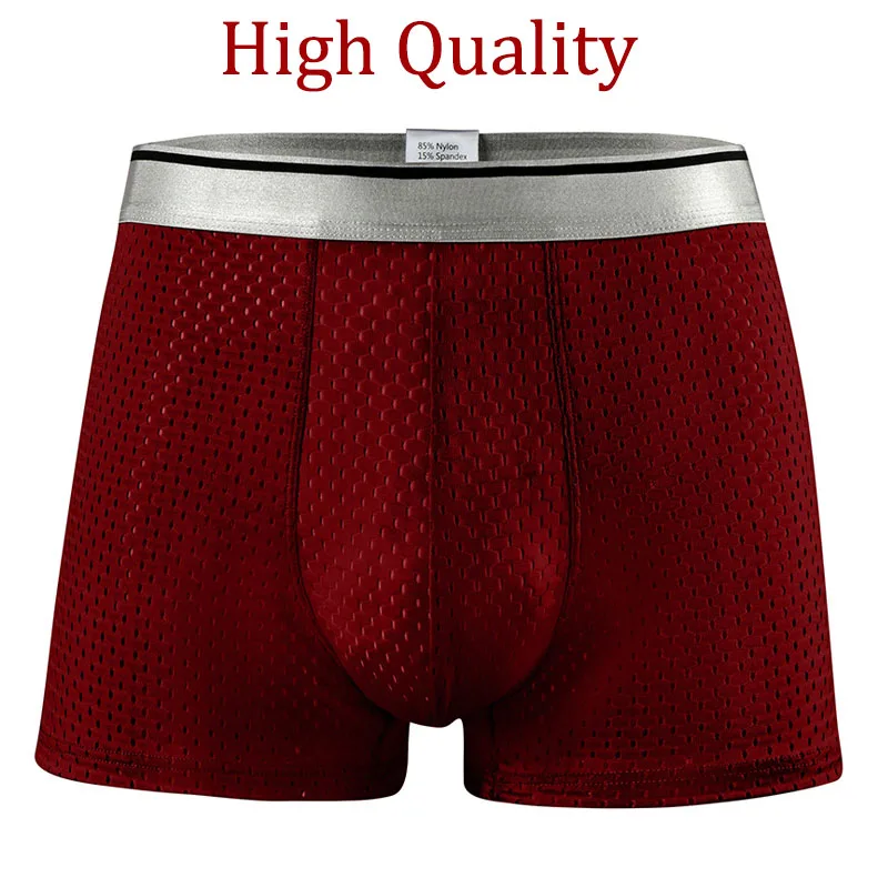 12XL Mesh Hole 3PCS Men Underwear Man Underwear Sexy Boxer Shorts Men Boxer Men Panties Boxers for Men Boxer Homme Man Boxer new