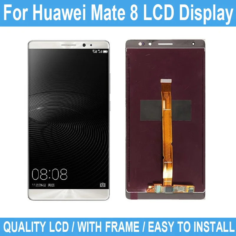 

6.0" New LCD For Huawei Mate 8 Digitizer Assembly For Huawei Mate 8 NXT-L29 LCD -AL10 -CL00 LCD Display Touch Screen With Frame
