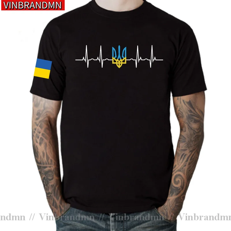 Ukrainian Heartbeat T shirt I Love Ukraine Country Flag Heart Family T-Shirt Sporting UKR Ukrayina Tshirts Camisa hombre
