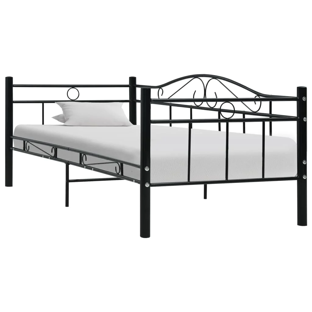 

Bed Frame, Metal Bed, Bedroom Furniture Black 90x200 cm
