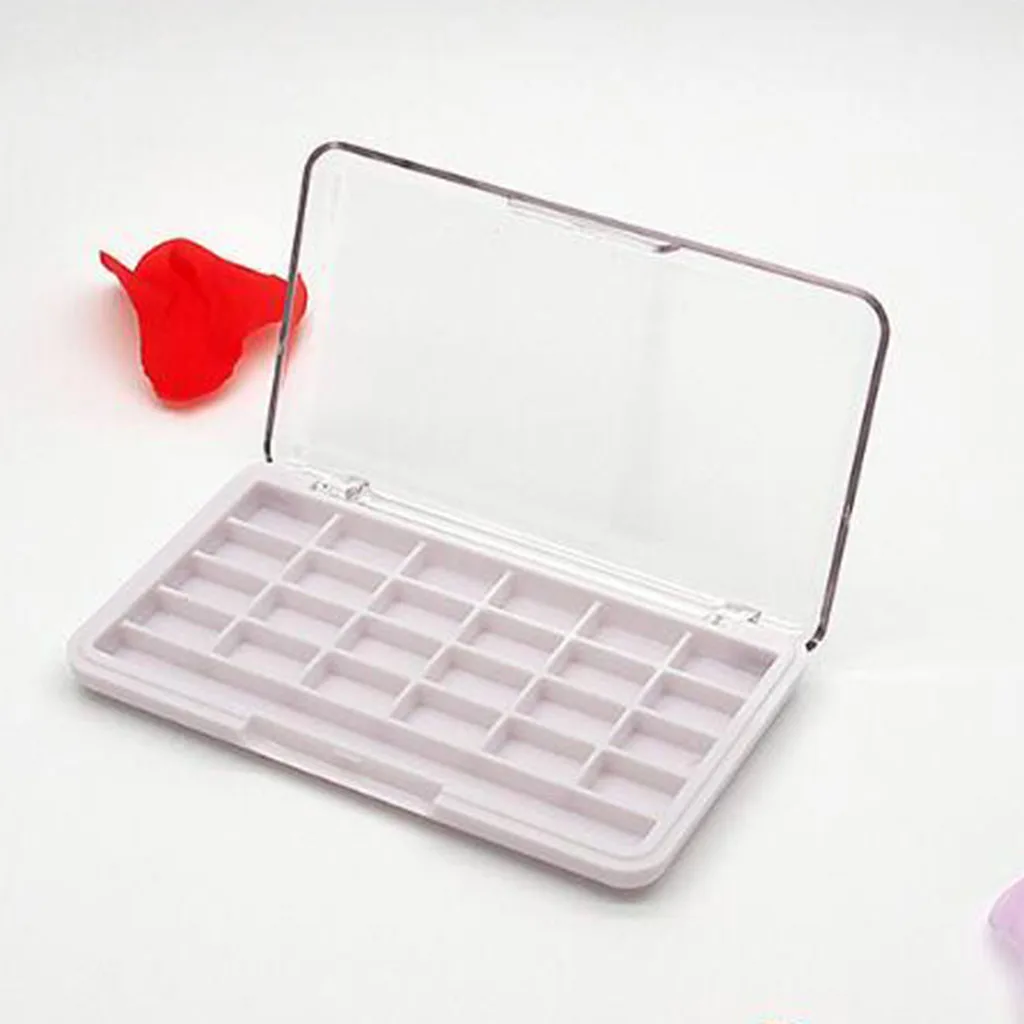 

24 Grids DIY Empty Eyeshadow Palette Pallet Box Blusher Lipstick Lip Gloss Blush Powder Holder Case with Brush Slot