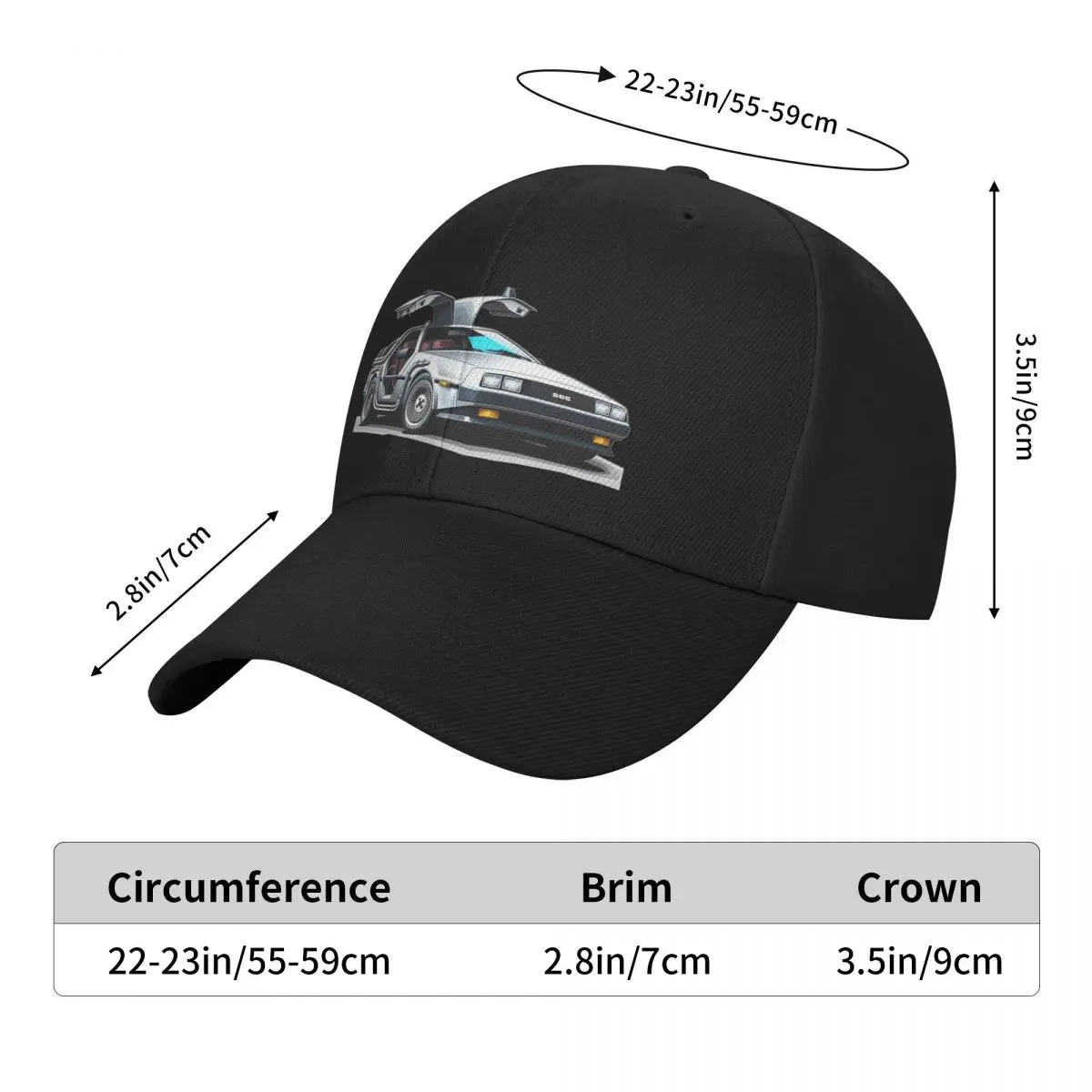 Бейсбольная кепка DeLorean шляпа папы | -F- Рыболовная шапочка для женщин 2024 мужская