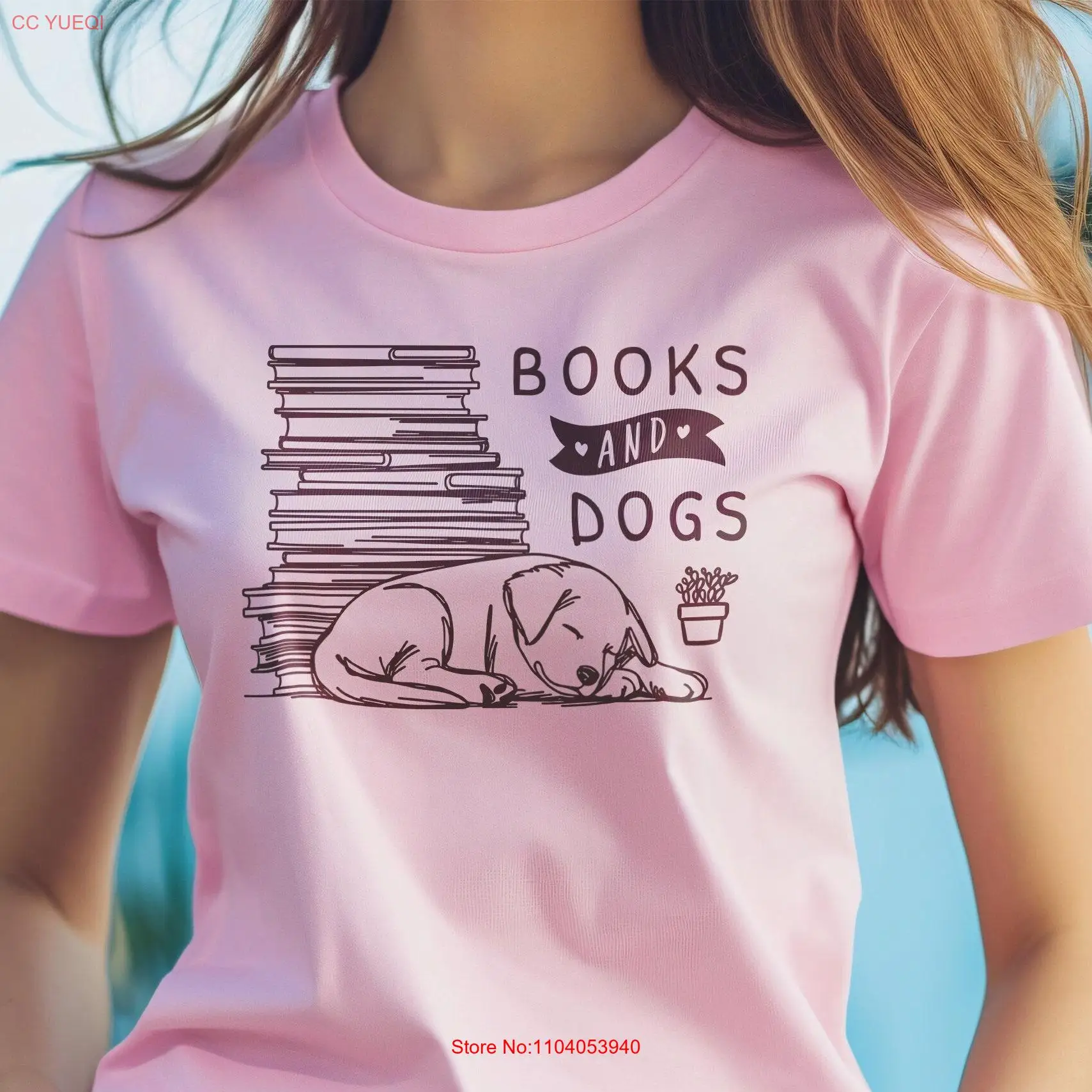 Рубашка для влюбленных книг и собак милая рубашка чтения удобная как подарок