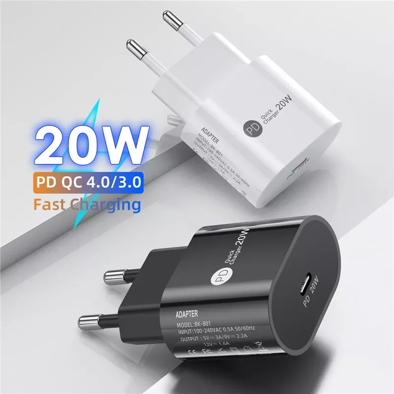 

Зарядное устройство USB C 20 Вт для iPhone 12 Pro Max, Тип C PD 3,0, быстрая зарядка, портативное зарядное устройство для телефона для iPhone 13 11