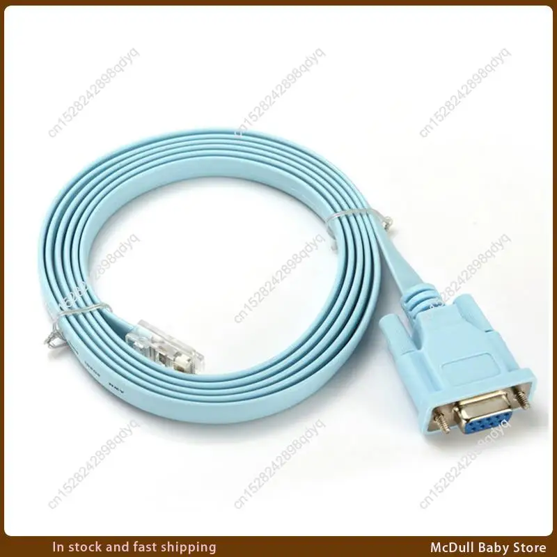 Фото Консольный кабель ABJA-USB RJ45 Cat5 Ethernet к RS232 DB9 COM-порту Последовательные женские поворотные маршрутизаторы Кабель сетевого адаптера 1,8 м №3