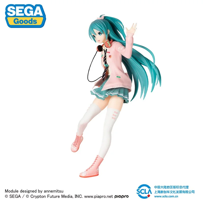 Фигурка героя SEGA Hatsune Miku фигурка VOCALOID Bow-Knot Girl модель 24 см из ПВХ аниме игрушки для