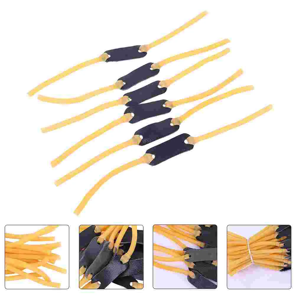 

6Pcs Slingshot Elastic Rubber Bands Catapult Flat Type Rubber Bands