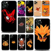 naruto mascot nine tailed fox phone case for iphone 13 12 11 se 2022 x xr xs 8 7 6 6s pro mini max plus tpu case cover bandai