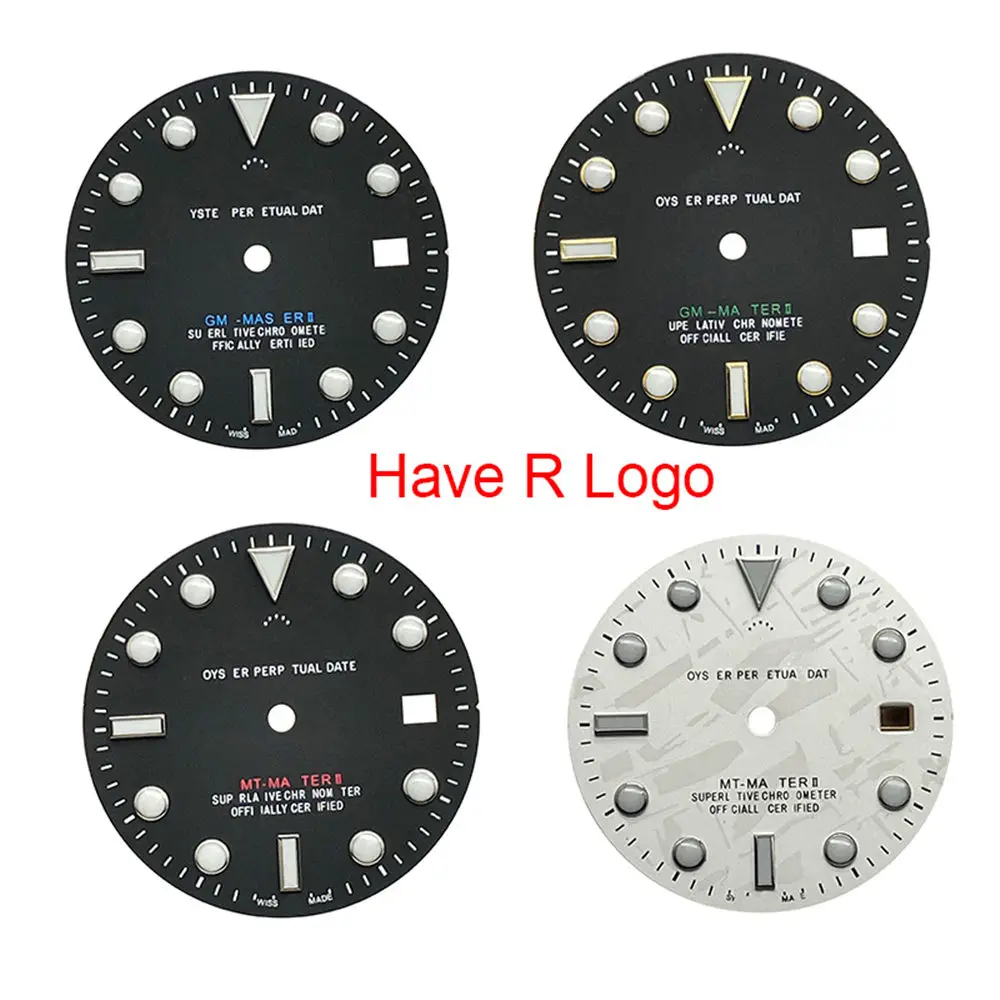 

29MM Watch Accessories Black Dial Single Calendar Window Fit For ROX GMT 2824 2836 8215 8205 2813 Automatic Movement
