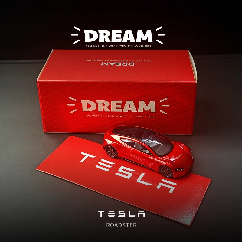 Модель автомобиля Tesla Dream Roadster из металлического сплава модель игрушечного