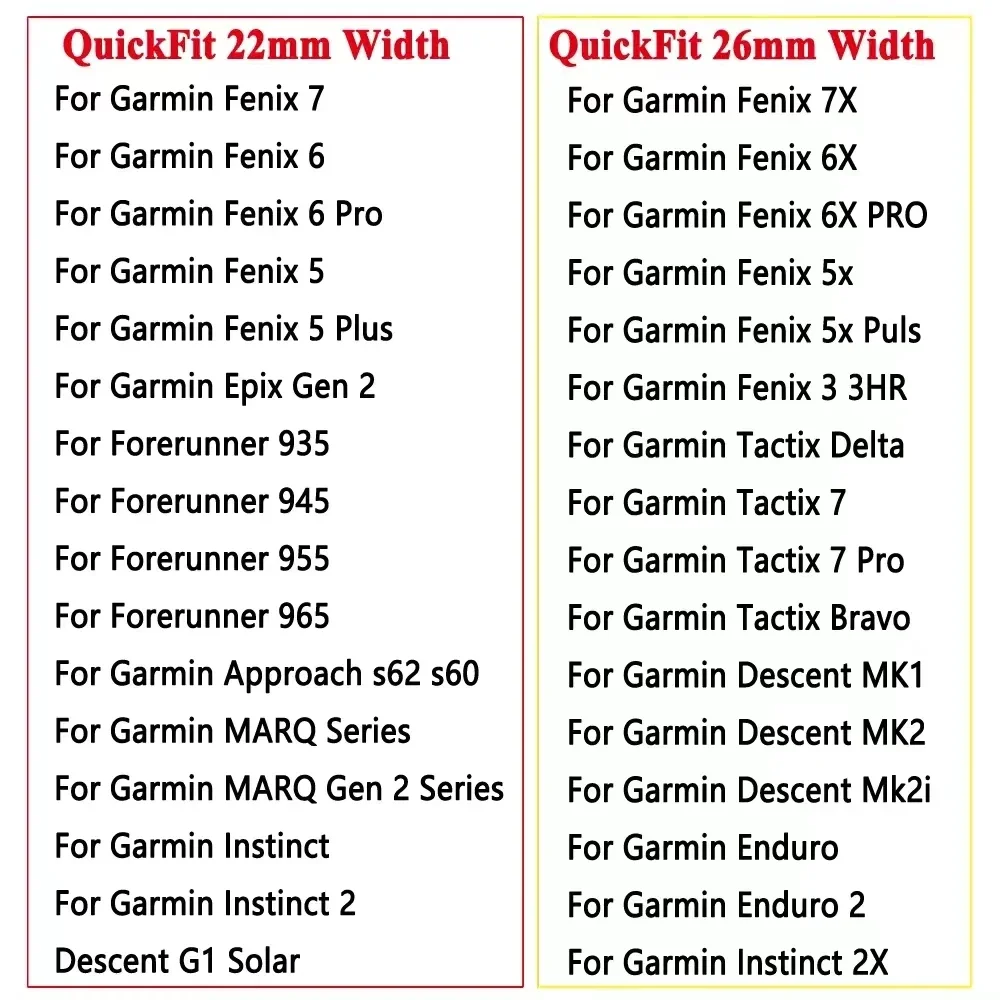Фото Силиконовый ремешок для часов Garmin Fenix 5 5X 6X 7 7X Pro/Epix Pro/MARQ/Enduro 2, дизайн с металлической пряжкой QuickFit №2