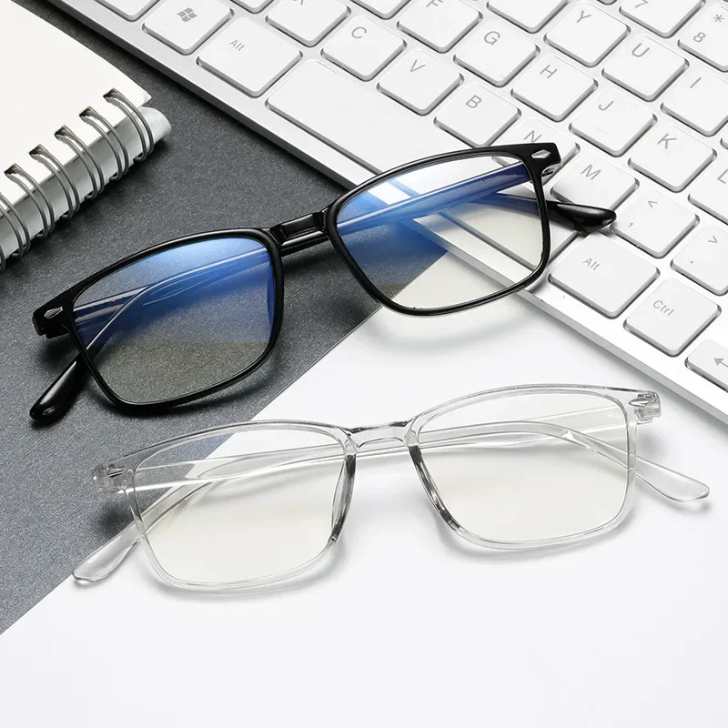 

New Finished Myopia Reading Glasses TR90 Non Deformable Frame Blue Film Myopia Glasses Diopter 0 -1.0 -4.5 -5.0 -5.5 -6.0