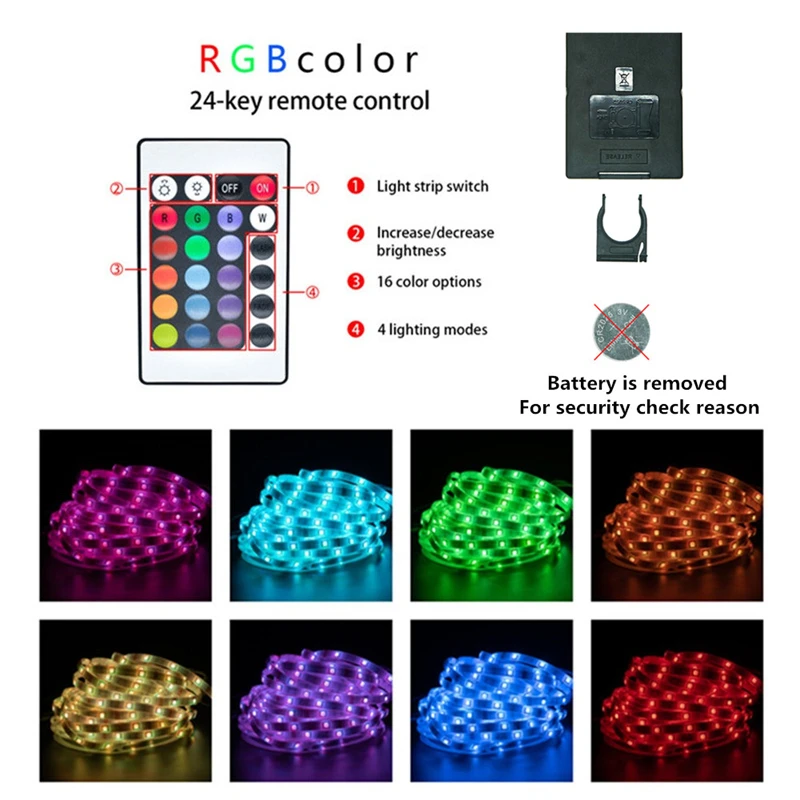 Светодиодная лента с Bluetooth-управлением светодиодная RGB-лента 24 кнопками для