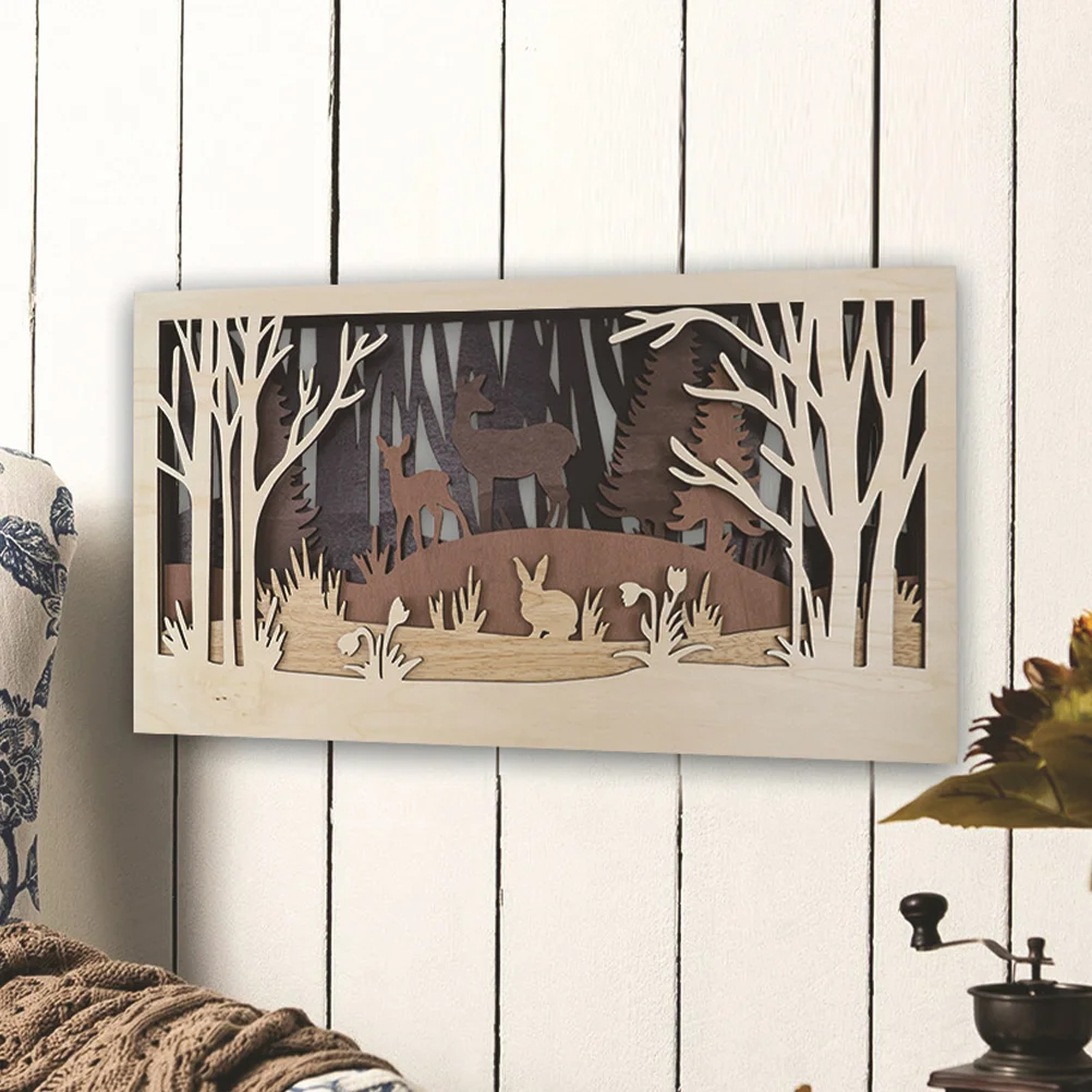 

Деревянный лес украшение лес стены крафт сцены изысканный деревенский резной налет дома