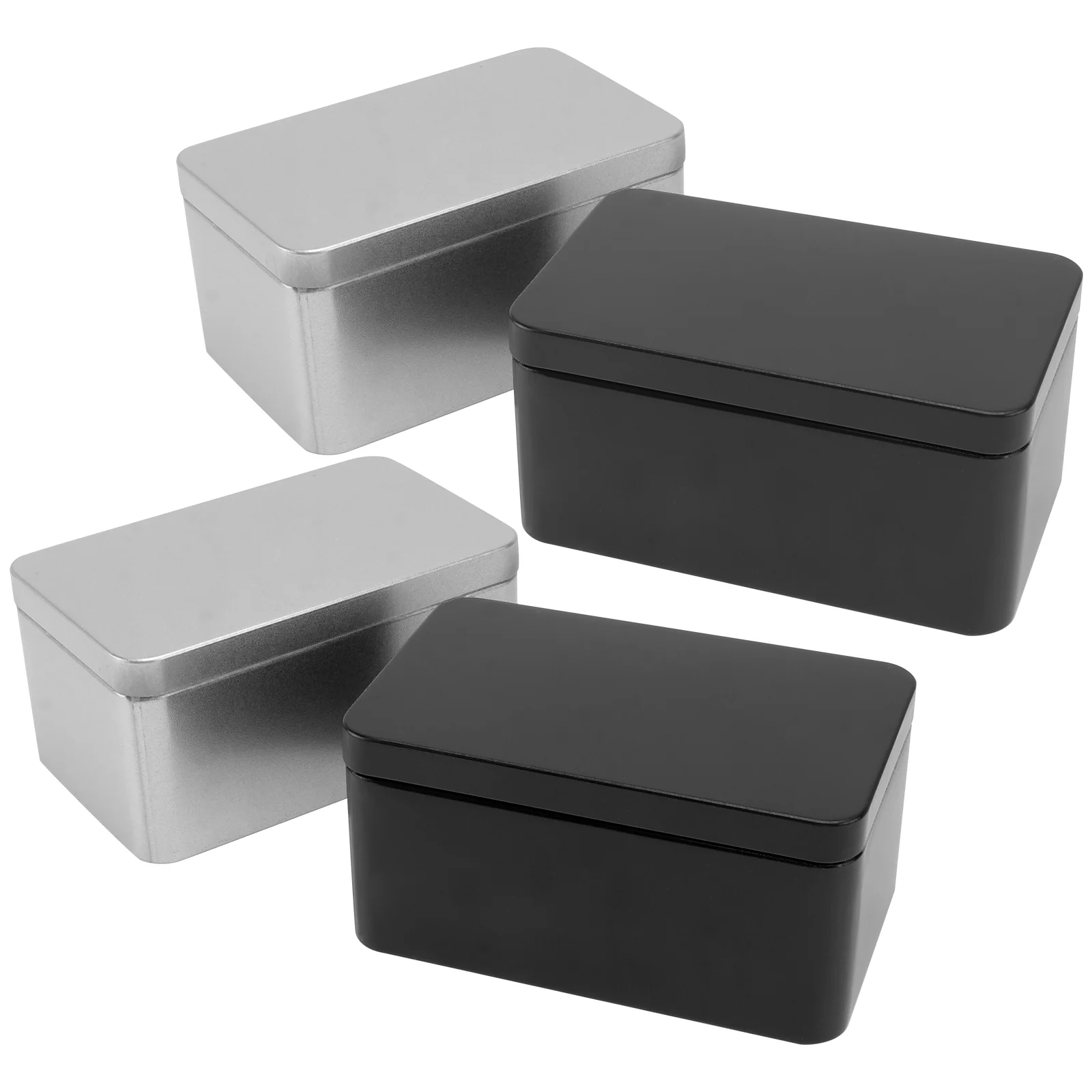 

Box Storage Tea Jar Container Tinplate Canister Sealed Leaf Oblong Cereal Dry Keeper Tin Tins Seasoning Gift Sugar Flour Nut