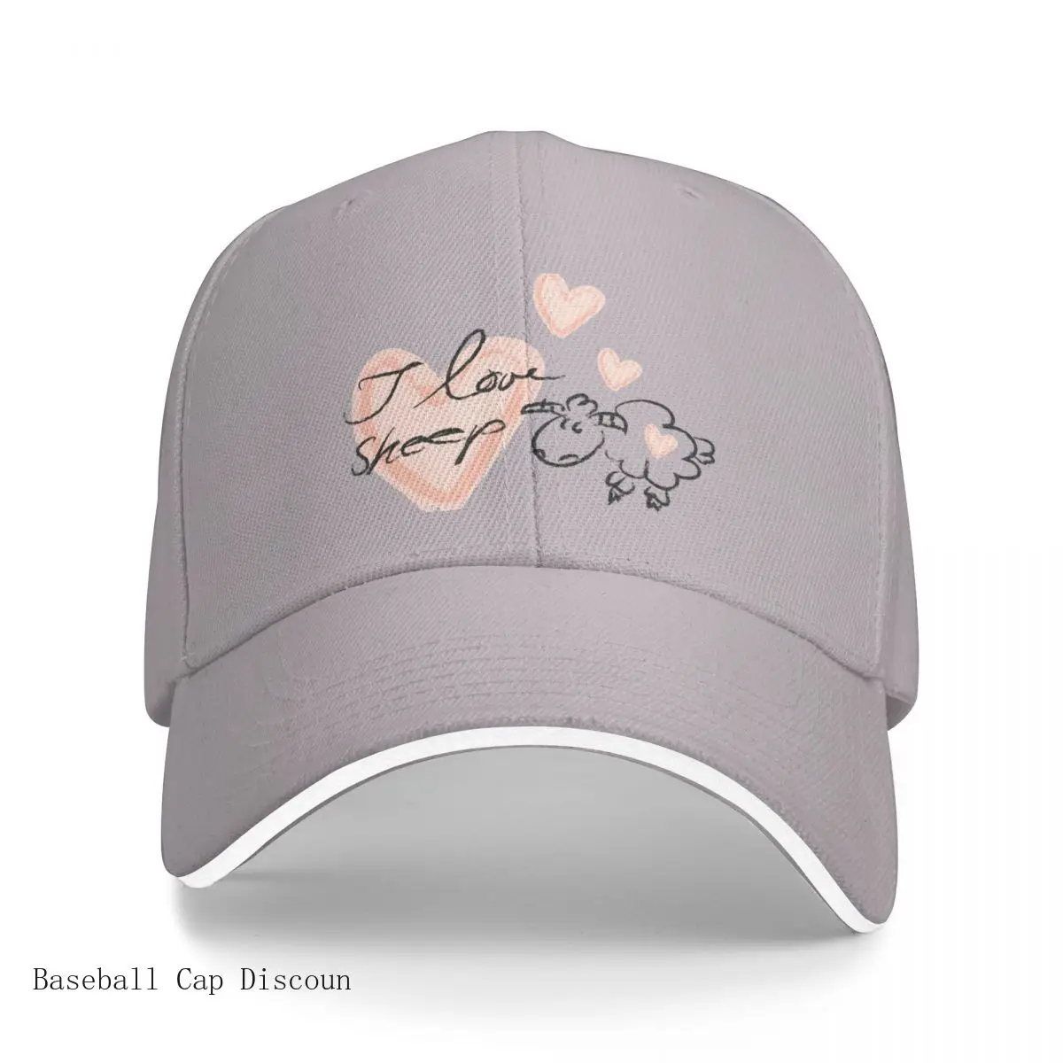 

New i love sheep Baseball Cap bucket hat Sunscreen military tactical Man Women's