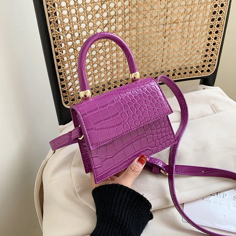 

Дамские сумочки, миниатюрные сумки через плечо с узором под крокодиловую кожу, модные сумки через плечо, кошельки