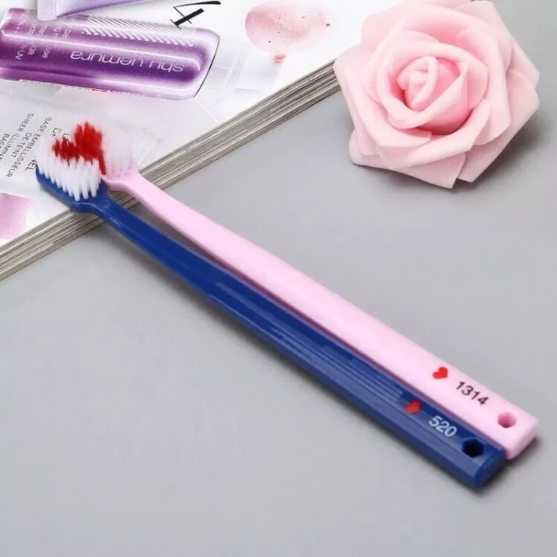 

2pcs/Pack Soft-bristle Toothbrush Black White Heart Couple Brush Teeth Eco Friendly Nano Adults Toothbrush Dental Care Kid Brush