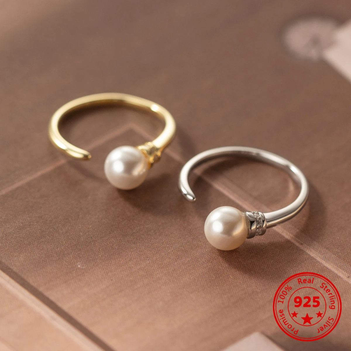 

Новинка 2023, женское кольцо на указательный палец, серебряное кольцо с бриллиантом и жемчугом