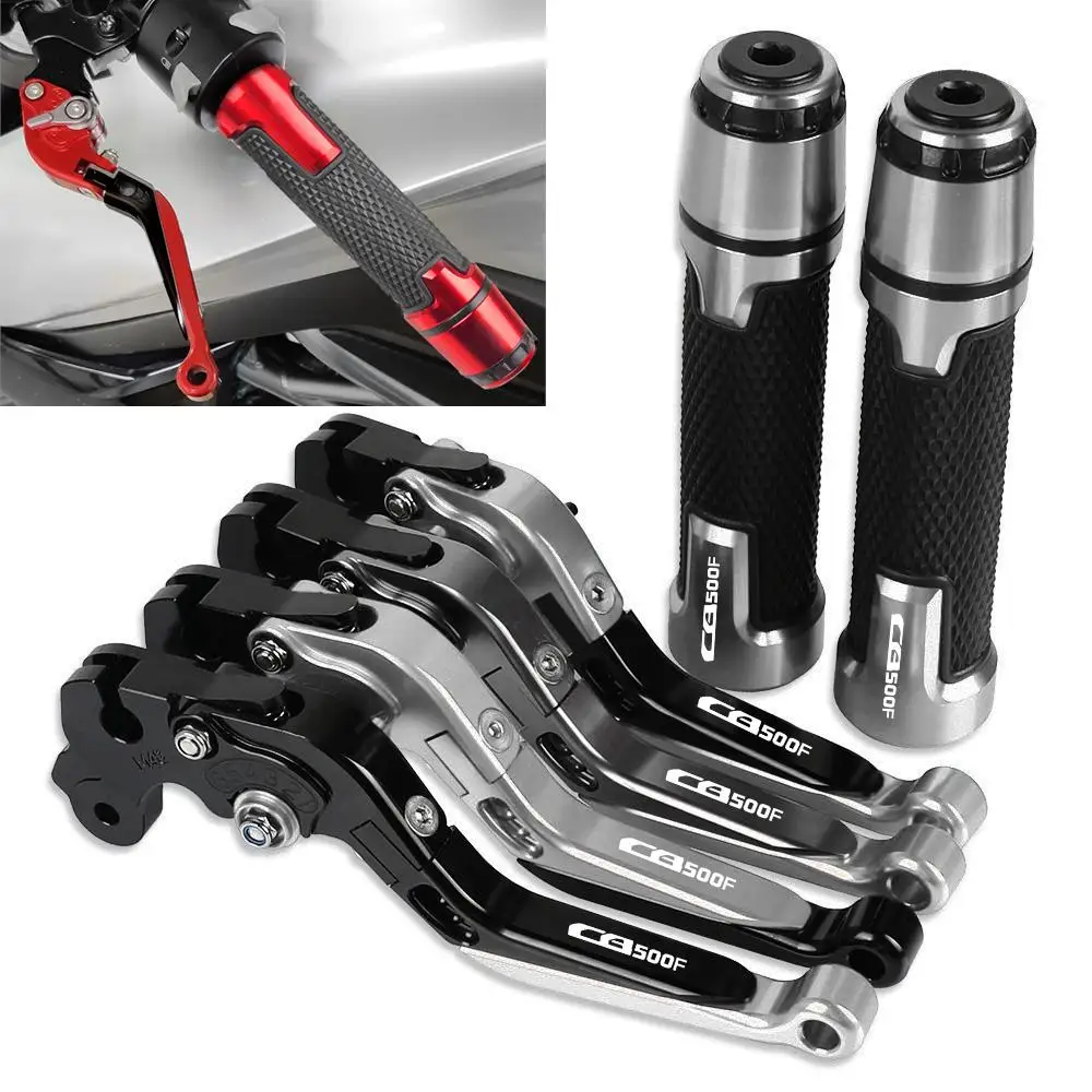 

Motorcycle CNC Brake Clutch Levers Handlebar knobs Handle Hand Grip Ends FOR HONDA CBR500R CB500F X 2013 2014 2015 2016-2018