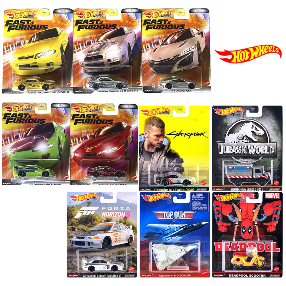 Оригинальный автомобиль Hot Wheels GBW75 DMC55 GDG44 Dodge HONDA Furious литая под давлением 1/64 Nissan Skyline GTR Mitsubishi Acura Voiture Игрушечная модель автомобиля