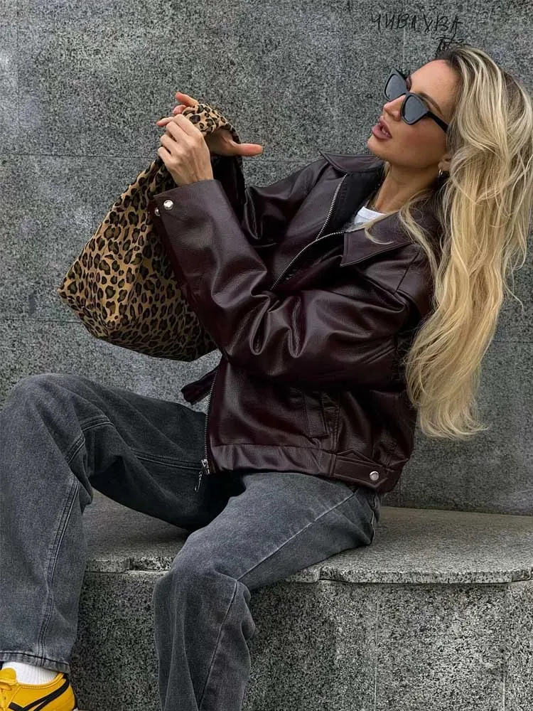 Женские куртки Leaher Женская куртка уличная одежда женская верхняя красная пальто