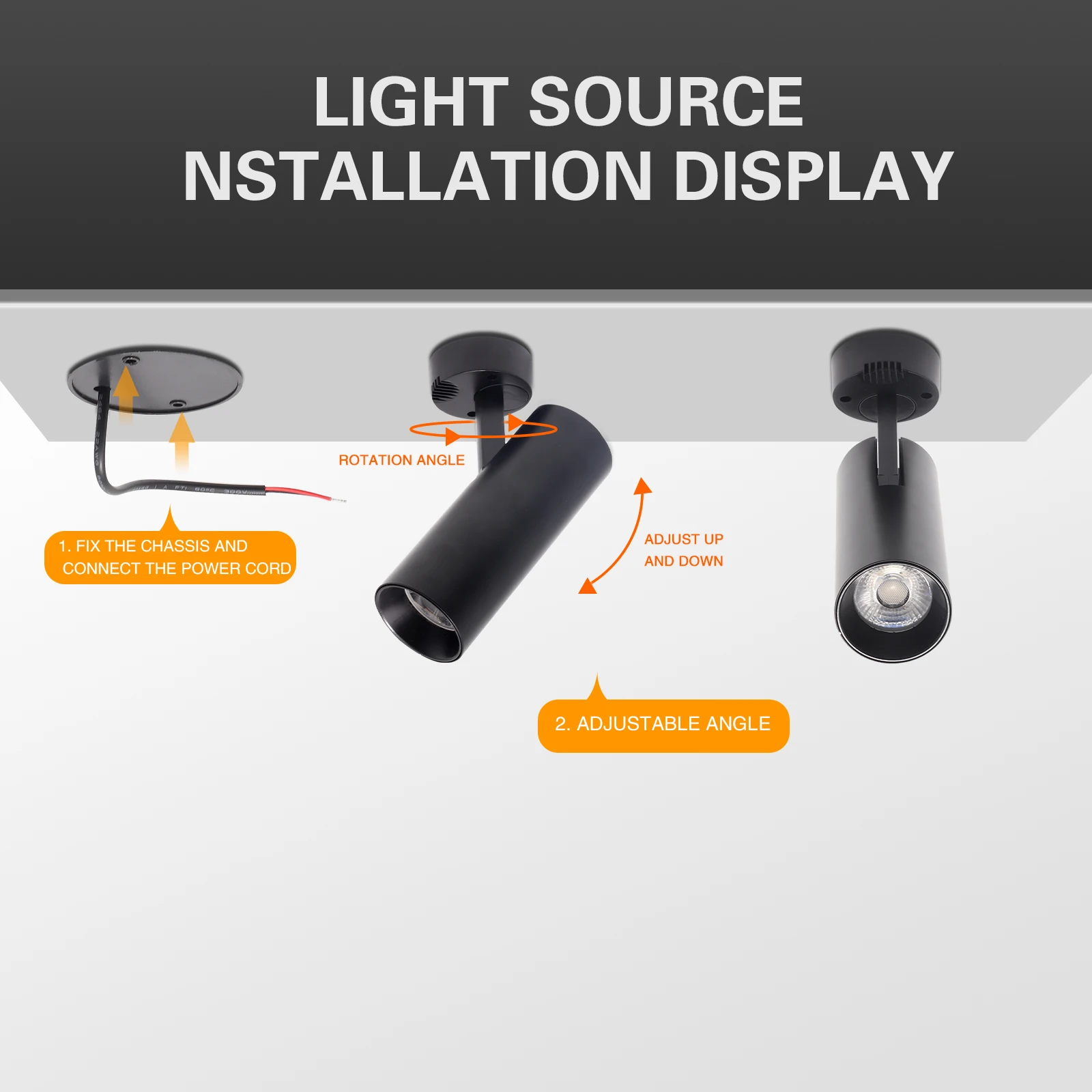 

Nordic Style LED Spotlights Ceiling Spot Led Light 7W 360 Rotating Ceiling Ceiling Installation Family Store Ceiling Lights