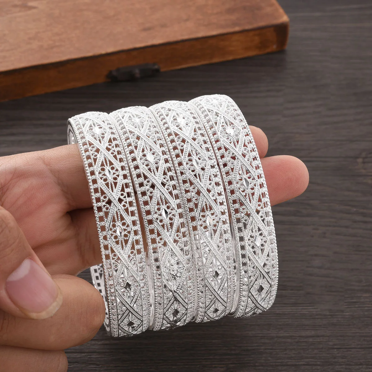 Посеребренные браслеты для женщин и мужчин свадебный браслет невесты Африка