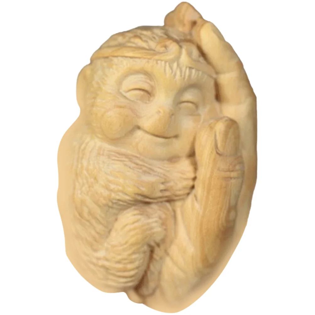 

Indoor Home Decorative Sturdy Hand Carved Monkey Monkey Miniature Small Wooden Monkey Monkey Figurine
