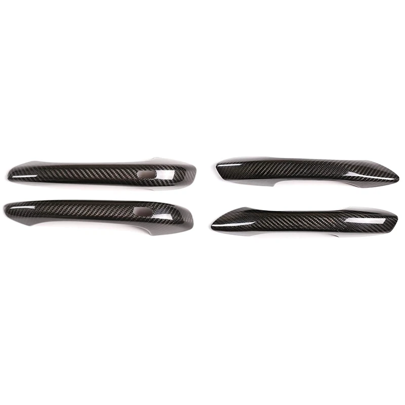 

Car Exterior Door Handle Cover Trim Accessories Dry Carbon Fiber Parts For Porsche 911 2012-2018 718 2016-2019, With Holes