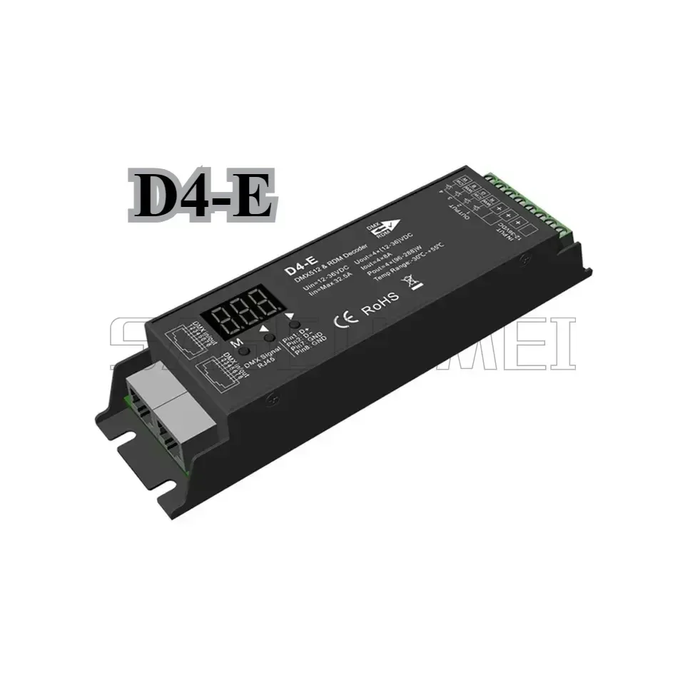 Фото D4-WPS/E/P/L/XE TD4-S/4S 12-48 В постоянного тока декодер Skydance DMX цифровой RGBW/одноцветный/RGB светодиодная панель DIN-рейка/декодер с несколькими диммером №4