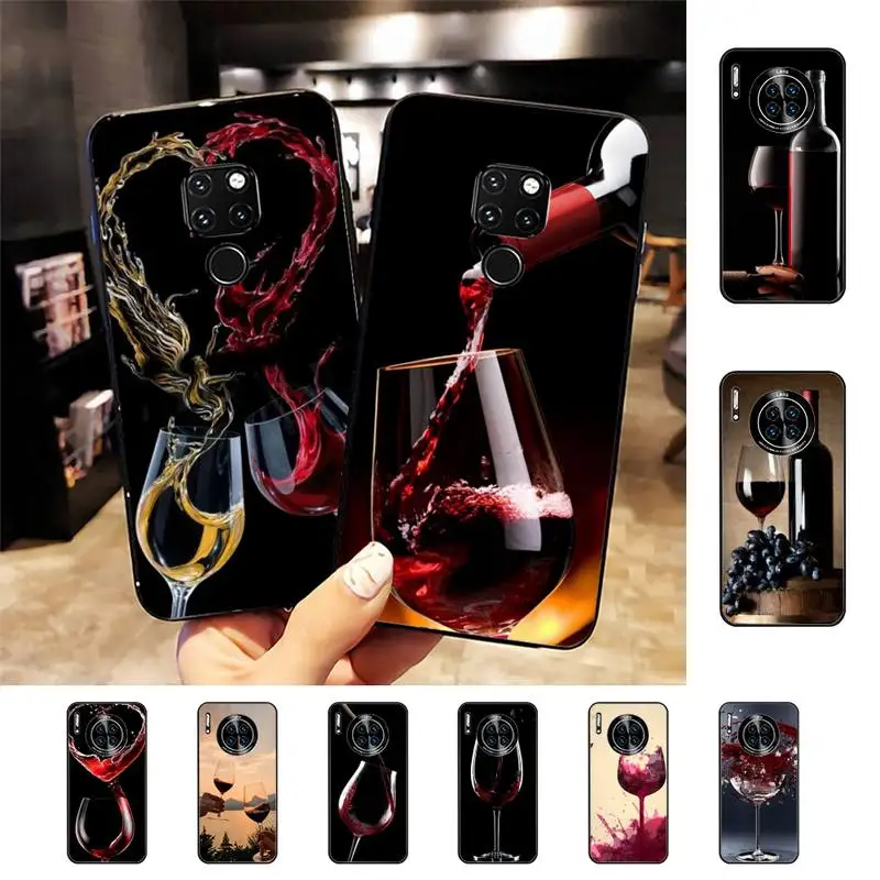 Glass of wine Red Wine Phone Case for Huawei Mate 20 10 9 40 30 lite pro X Nova 2 3i 7se