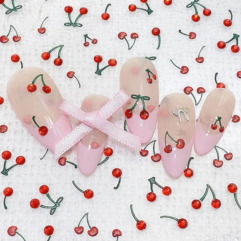 TSZS 1 шт. 3D летняя фотография вишня Маргаритка цветок украшения для ногтей