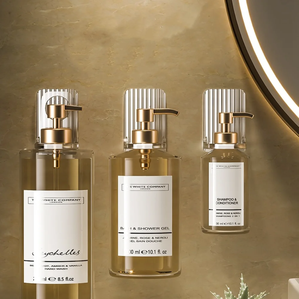 Настенная полка для бутылок с гелем душа регулируемый держатель шампунем из