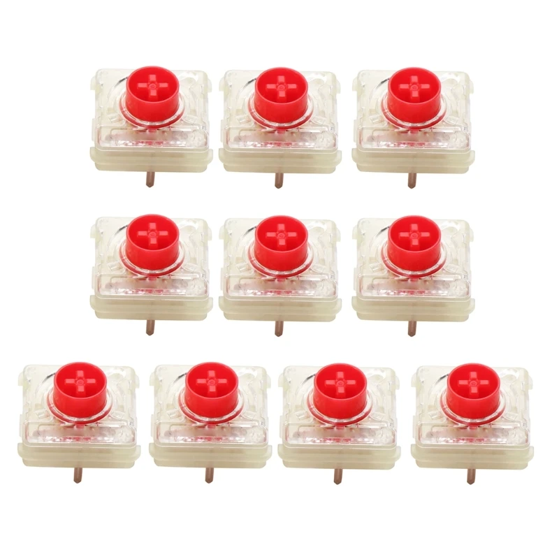 

10Pcs RGB Red/Silver Plate Mounted Linear for Mechanical Keyboard