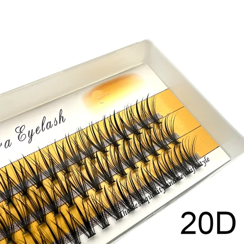 Синтетические накладные ресницы Anlinnet 20D/30D 60 пучков черные