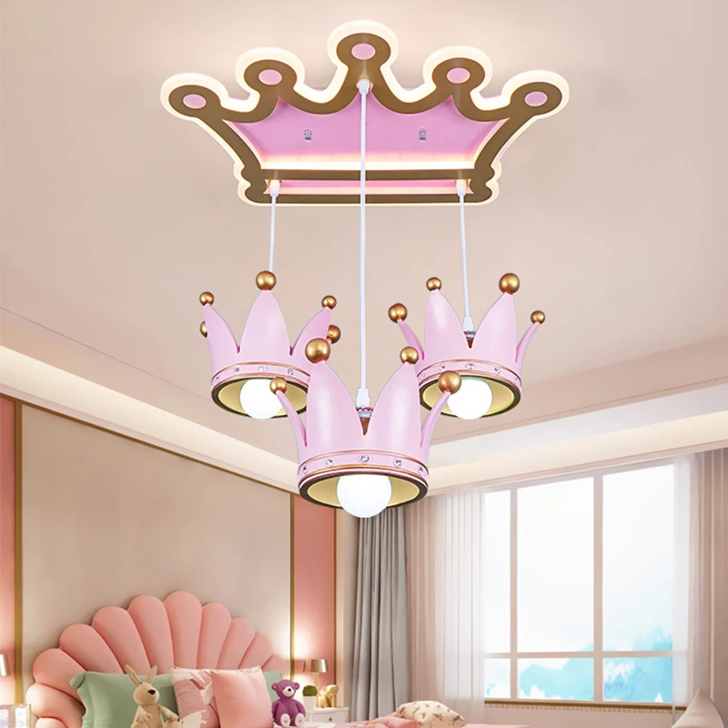 

Crown dine dining room bedroom Pendant lights indoor lighting kids Ceiling lamp hanging light fixture decorative luminaires