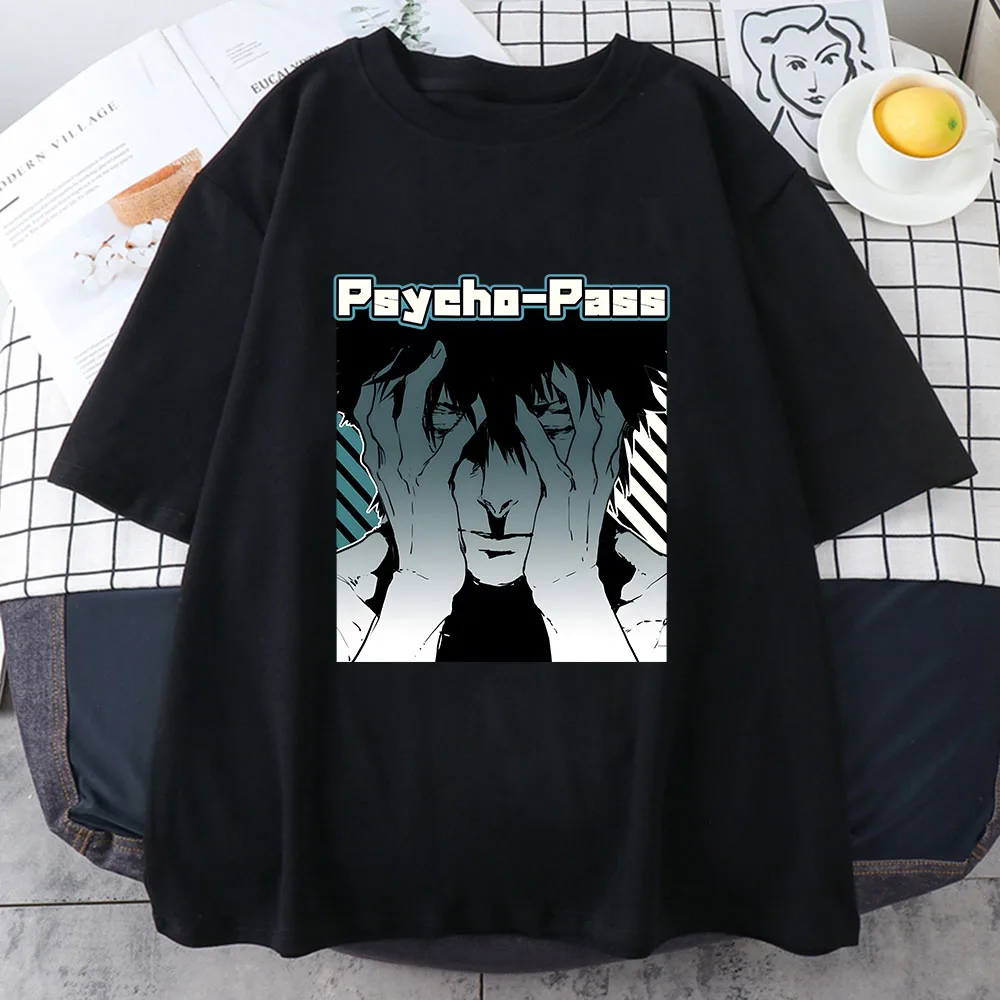 

Psycho Pass Kogami Shinya T-shirts Women/men Unisex Casual Tshirts Japanese Anime Fashion T Shirts 100% Cotton Individualization