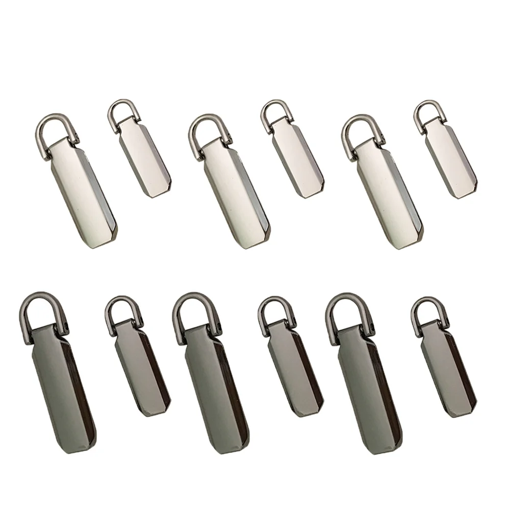 

12 Pcs Metal Luggage Molded Sliders Decorative Zipper Pulls Holder Zip Tags Cord Pulls Puller Fixer Replacements